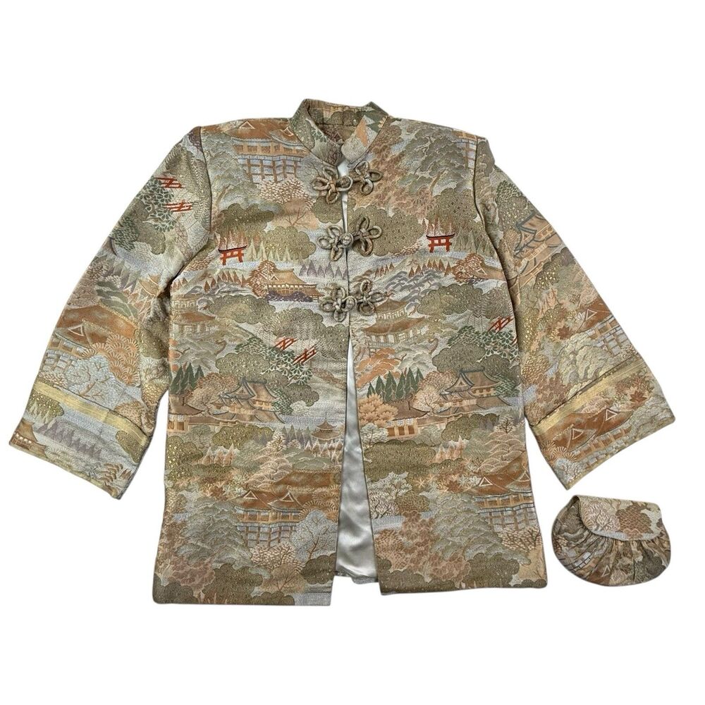 Oriental-Style Women's Brocade Jacket in Multicolor